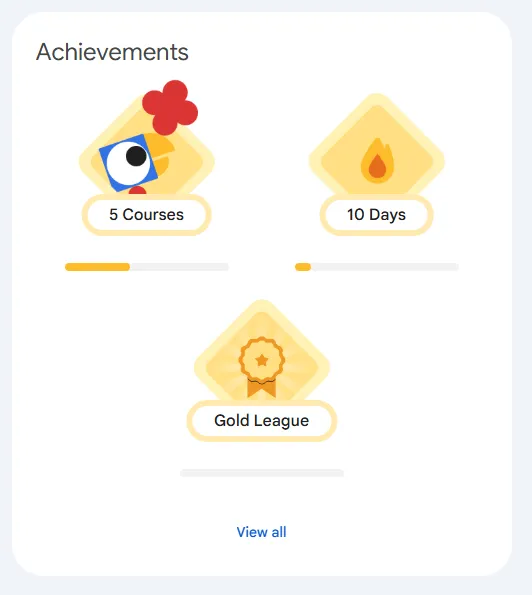 Google Skills Achievements